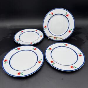 Fitz and Floyd "Fleuri" Salad Plates Set of 4 Vintage 7 5/8 inch
